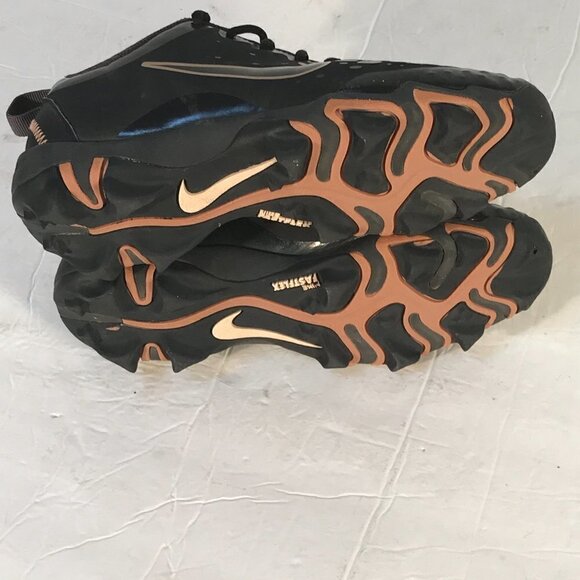 NIKE Fast Flex Black Gold Running Workout Athletic Shoes Cleats - Picture 6 of 15